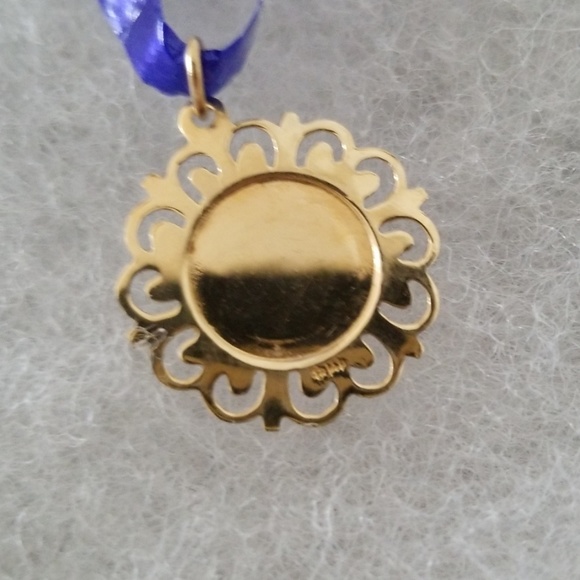 14kt Gold Charm/Pendant "Holy Spirit Enlighten Me" - Picture 2 of 4